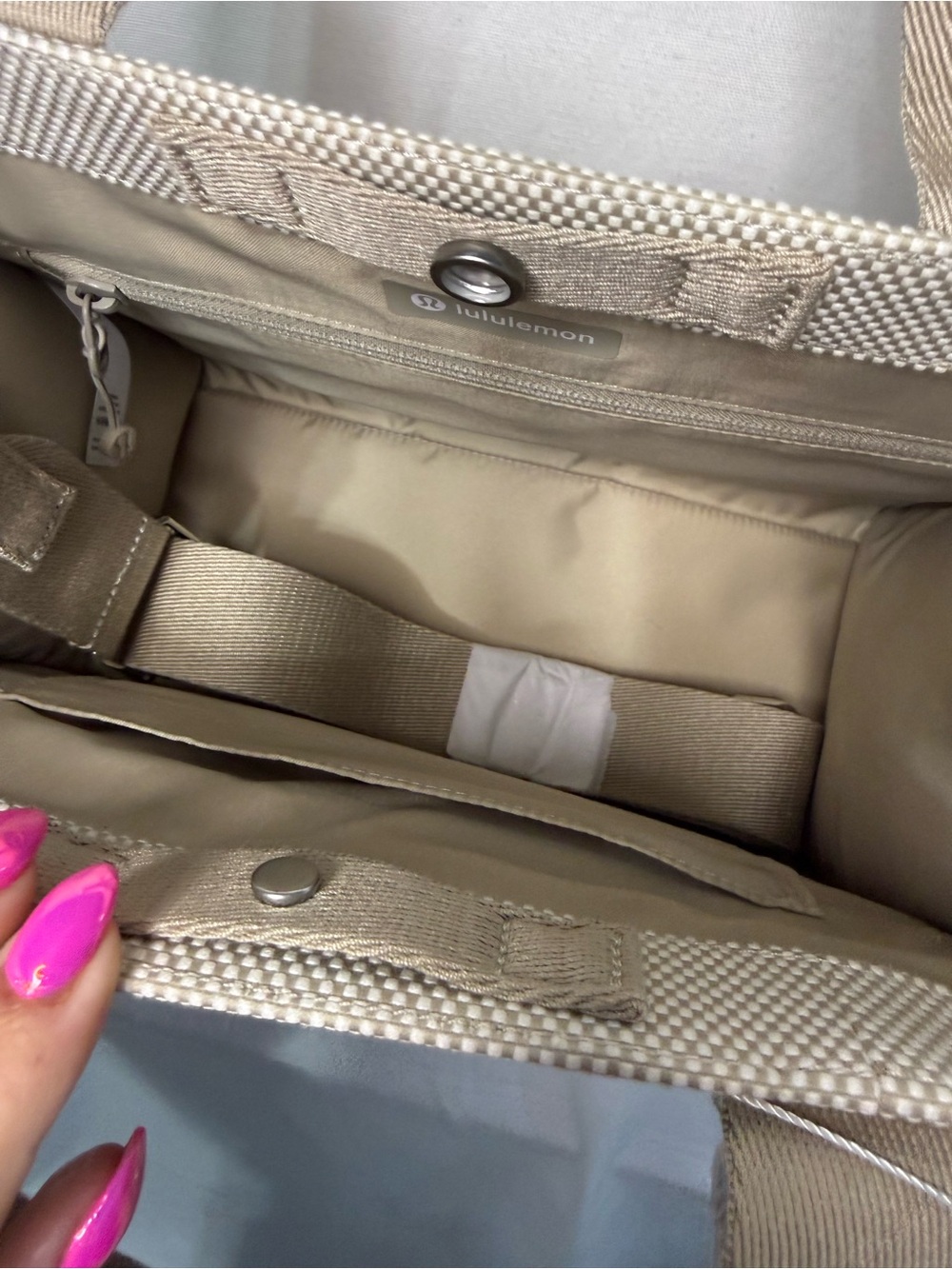 NWT Lululemon Two Tone Canvas Tote Mini - Picture 5 of 7